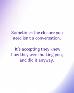 You don’t need another apology or explanation. The truth is in what they chose to keep doing, even after they saw (while pretending not to) it was breaking you.
ㅤ
Closure is realising that, and walking away anyway.
ㅤ
Do you agree?
ㅤ
#smitajoshi #karmaanddiamonds #psychology #emotionalintelligence #narcissist #narcissism #relationships #breakups #trauma #closure