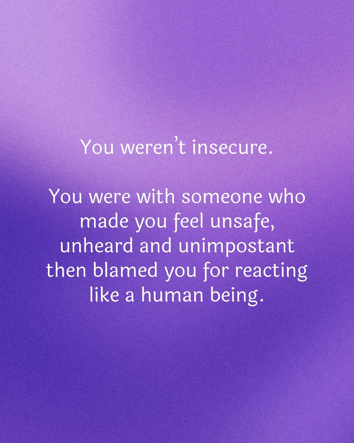 In the right relationship, safety comes naturally. You don’t question yourself, your feelings or your place in their life.
ㅤ
When someone calls you 'insecure' while consistently making you doubt yourself, while saying you are being 'too sensitive', the issue lies in that they're projecting onto you their inability to feel emotionally safe.
ㅤ
#healingjourney #selfworth #toxicrelationships #innerchild #selflove