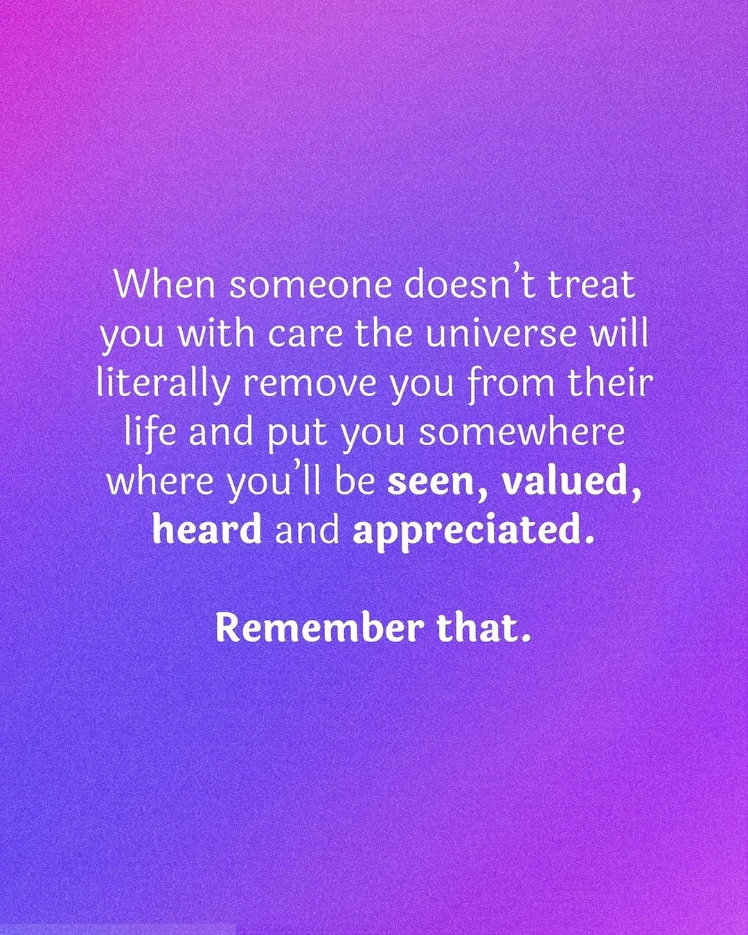 The universe has a way of stepping in when someone doesn’t hold you with the love and care you deserve ...
ㅤ
It will remove you from their grasp and guide you toward a space where you’ll be truly seen, valued, and cherished.
ㅤ
Trust that you are meant to be held with kindness and respect.
ㅤ
Always remember—you are worthy of love that nurtures your soul ✨
ㅤ
If you relate -
ㅤ
Click the link in the bio for my best seller 'KARMA & DIAMONDS' where I dive into this on a deeper level 💎
ㅤ
#smitajoshi #karmaanddiamonds #smitajoshimeditations #journeyofselfdiscovery #inspirationalquotes #healingjourney #mindfulliving #mentalhealth #mentalhealthawareness #sutras #mantra #reincarnation #selflove #meditation #yoga #intuition