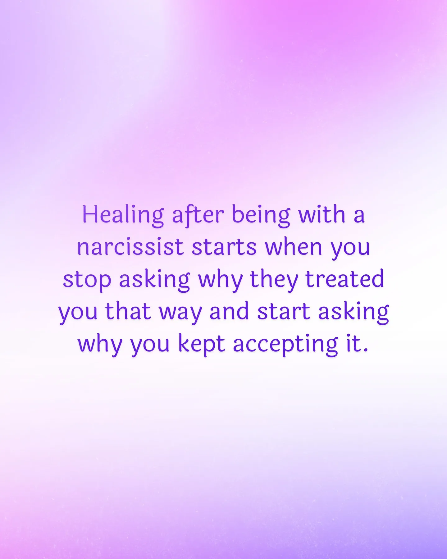 Understanding their behaviour can give you clarity but healing also needs you to turn your attention back to yourself.
ㅤ
What made you ignore certain boundaries, excuse repeated behaviour or stay when you knew something wasn't right?
ㅤ
#narcissisticabuse #healing #relationships #smitajoshi #karmaanddiamonds